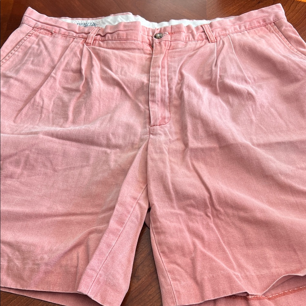 Nantucket Reds Men’s Casual Pink Pleated Front Men's Shorts.